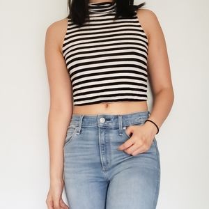 Women's Striped Crop Top